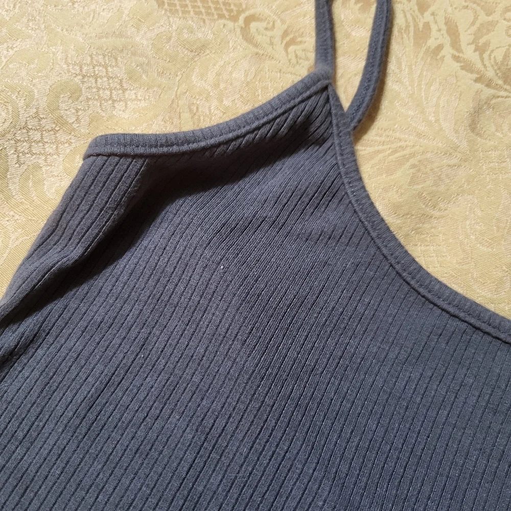 Shein gray ribbed bodysuit women's M #1563 - Picture 3 of 5